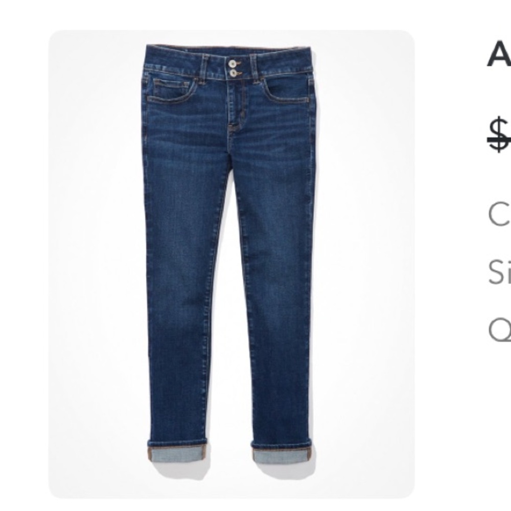 NEW w/o Tags - American Eagle Outfitters Dark Blue Ankle Jeans